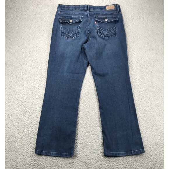 LEVIS 525 Womens Size 14M Perfect Waist Bootcut Flap Pocket HEMMED 27" Inseam - Picture 1 of 16